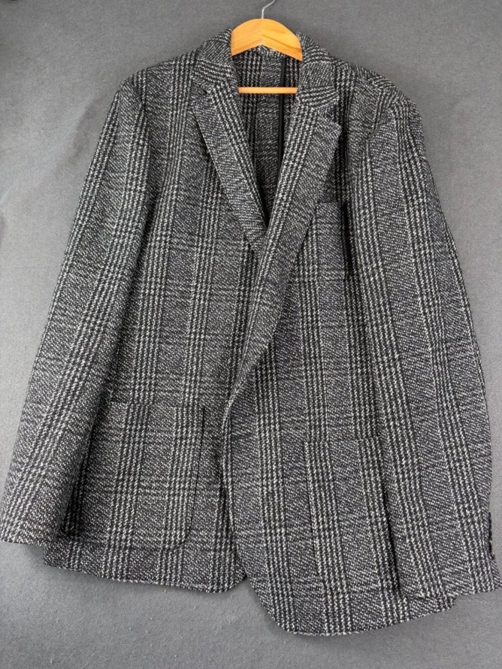 Bonobos Mens Gray Tweed Sport Coat Jacket Plaid Slim Fit Single Vented Outdoor